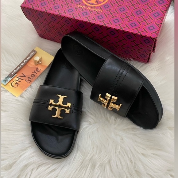 Tory Burch Everly Calf Leather Anatomic Slide Sandal - Picture 3 of 6